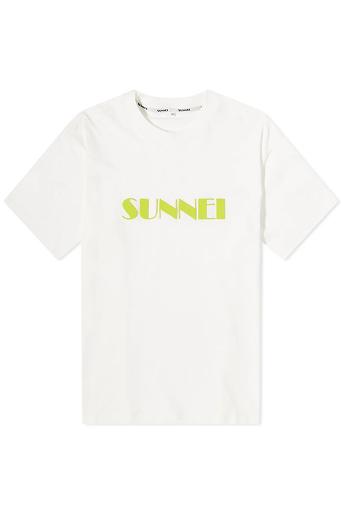 Sunnei Classic Sprayed Logo T-Shirt in Dust White