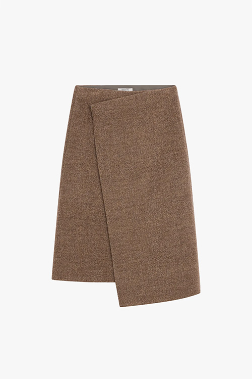 Gauchere Llama Wool Midi Wrap Skirt