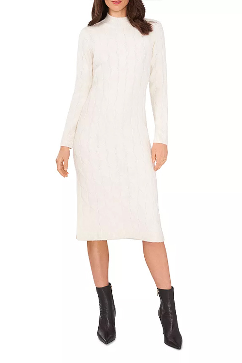1.State Antique White Cable Knit Dress