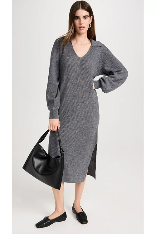 Wyeth Grey Presidio Cashmere Sweater Dress