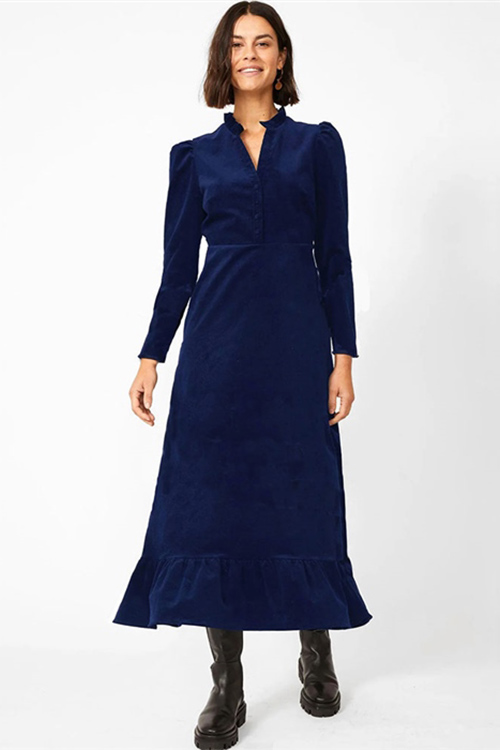 Aspiga Atlantic Blue Percy Cord Midi Dress