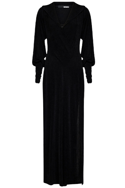 Rotate Birger Christensen Black Hooded Maxi Dress
