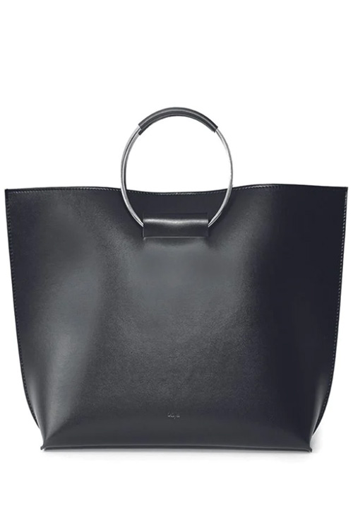 Ohja Black Sand Top Handle Tote Bag