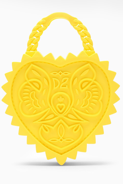 DSquared2 Yellow PVC Handbag