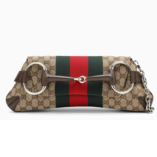 Gucci Horsebit Chain Medium Bag in GG Supreme
