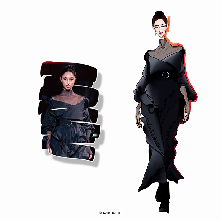 Chebili Amal Fashion Illustration by Kabidjou