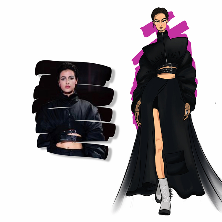 Mariem Lamouchi Fashion Illustration by Kabidjou