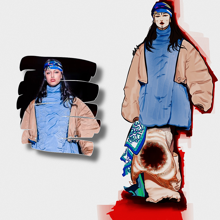 Zemoura Anis Fashion Illustration by Kabidjou