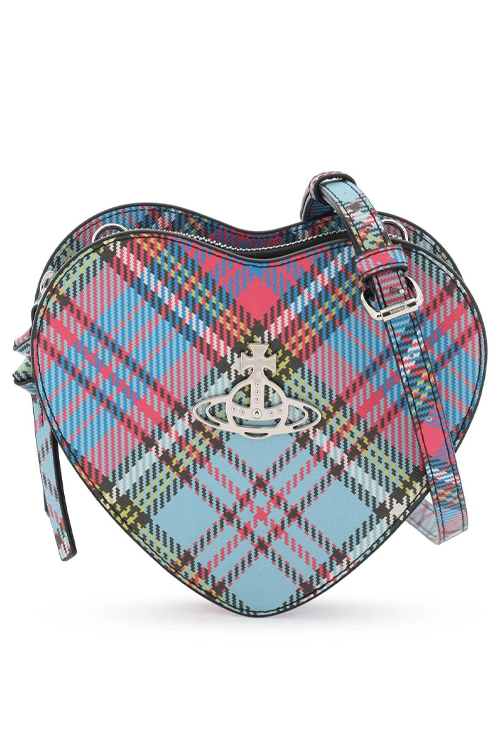 Vivienne Westwood Tartan Louise Heart Crossbody Bag