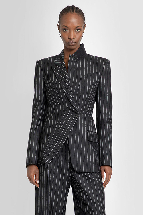Alexander McQueen Black Striped Blazer
