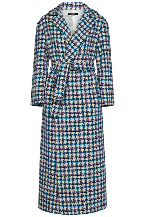 Amen Purple and Blue Houndstooth Coat