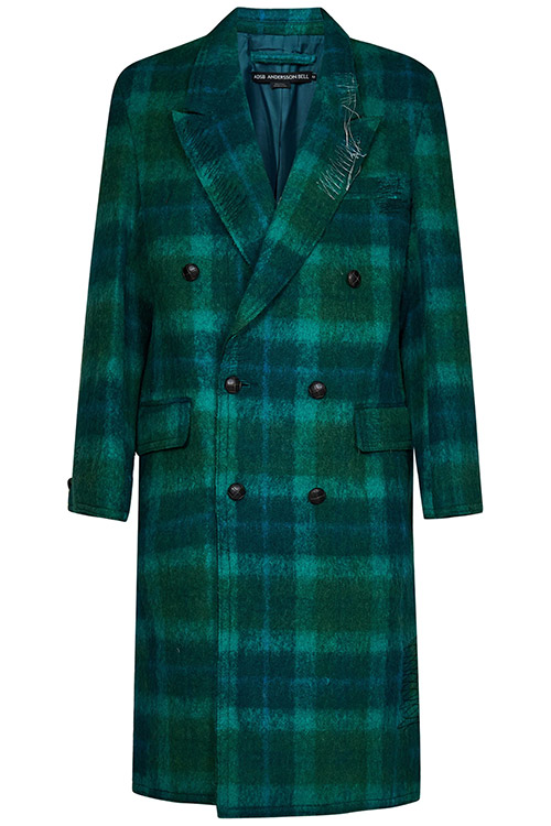 Andersson Bell Green and Blue Tartan Coat