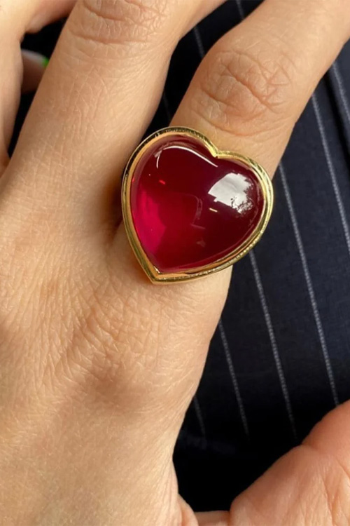 Felizist Bubble Heart Shaped Ring