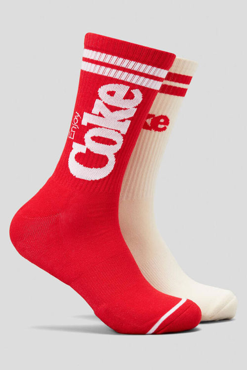 Foot-ies Coke Logo Sneaker Sock 2 Pack