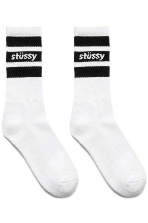 Stüssy White Stripe Crew Socks