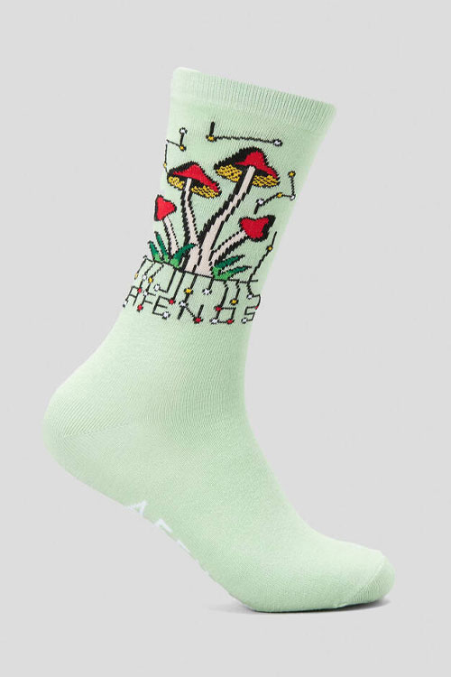 Afends Journey Inward Pistachio Green Hemp Socks