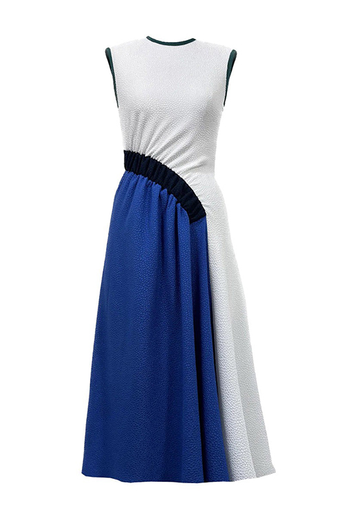 Edeline Lee White and Blue Pina Dress