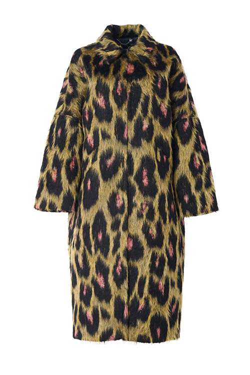 Rachel Comey Brown and Pink Leopard Print Pantheon Coat