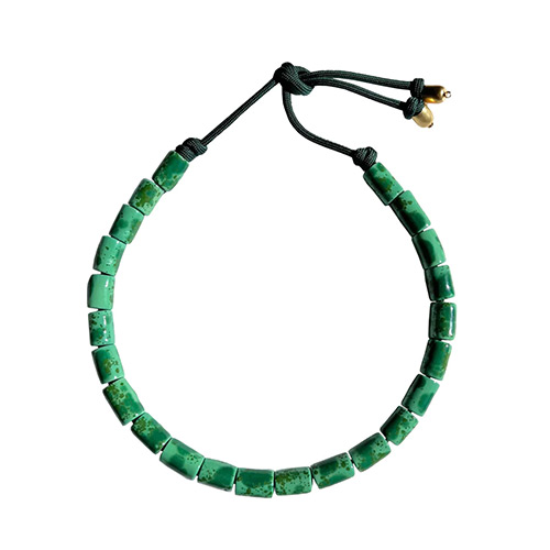 Her New Tribe Green Malachite Small Candy Necklace