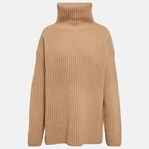 Joseph Taupe Turtleneck Wool Sweater