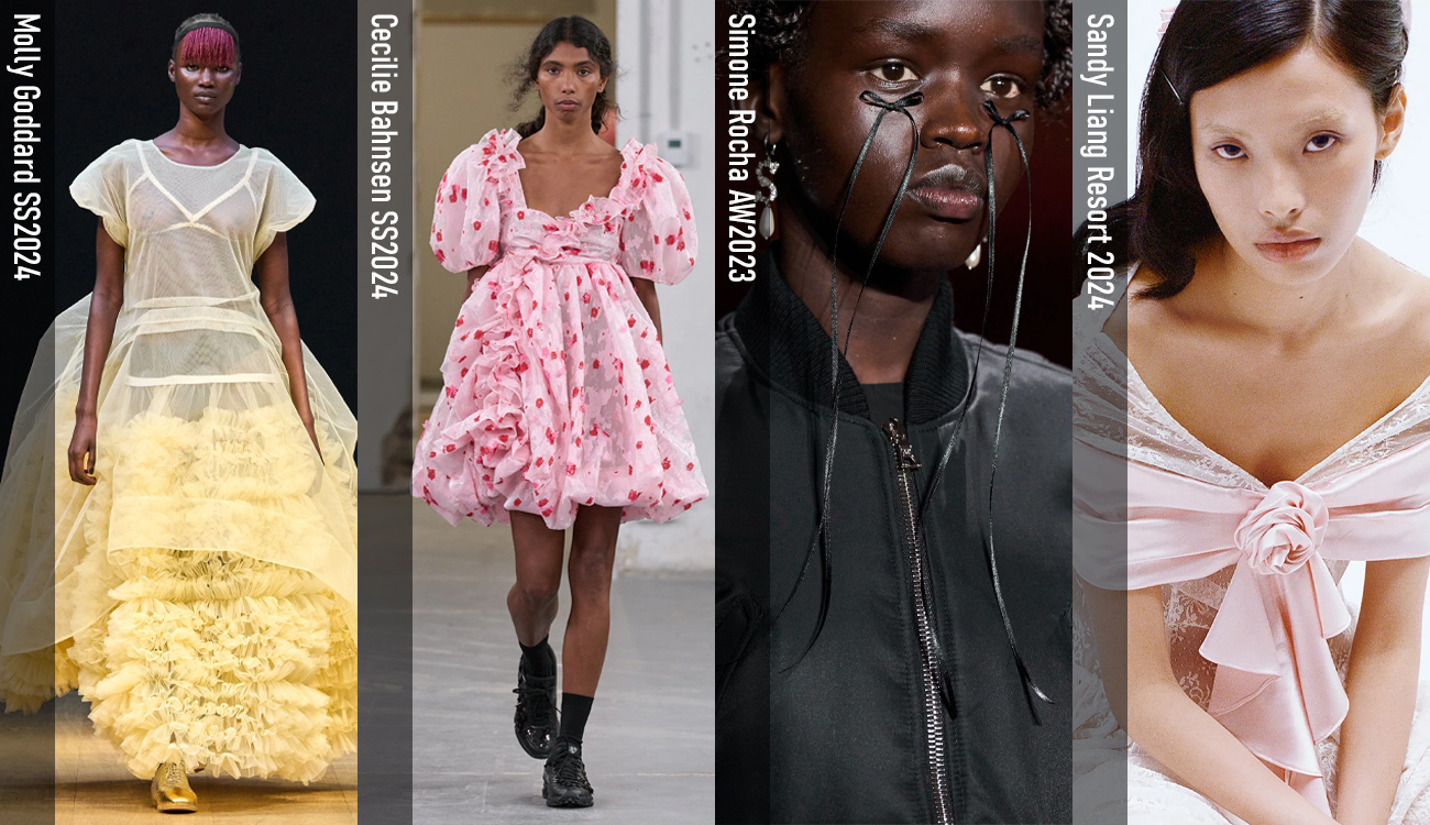 Molly Goddard SS2024, Cecilie Bahnsen SS2024, Simone Rocha AW2023, Sandy Liang Resort 2024
