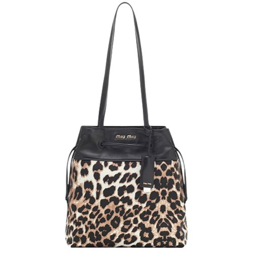 Miu Miu Leopard-Print Shoulder Bag