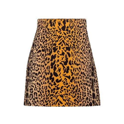 Miu Miu Leopard-Print Wool-Blend Mini Skirt