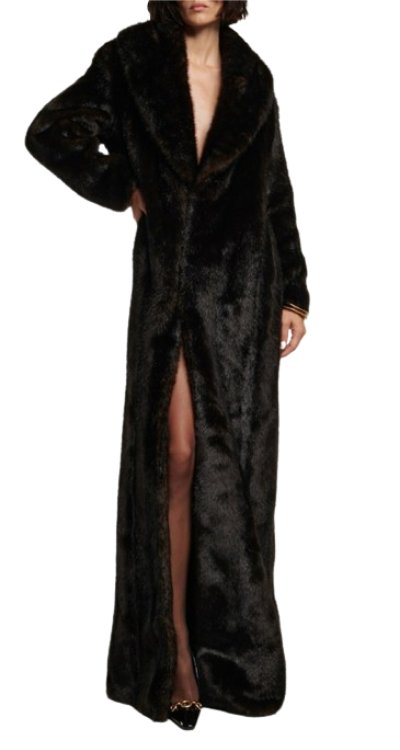 Saint Laurent Animal-Free Fur Coat