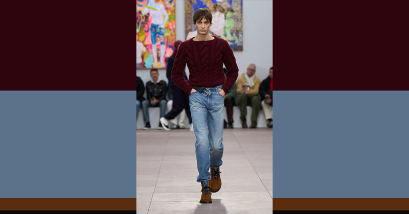 Loewe Menswear AW2024 - Neutrals Mix with Blue, Yellow, Green and Burgundy