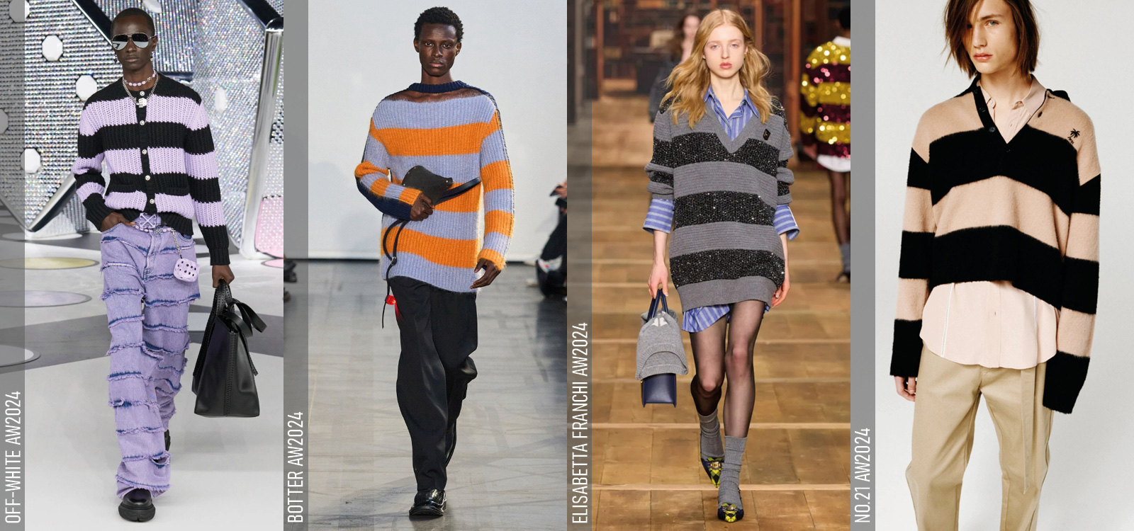 Off-White AW2024, Botter AW2024, Elisabetta Franchi AW2024, No.21 AW2024