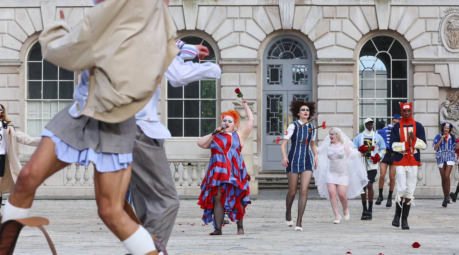 Beth Ditto on the runway at Charles Jeffrey Loverboy SS2025 at London Fashion Week 40th Year Celebration; Images provided by brand