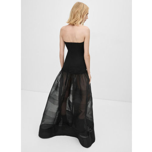 Mango Corset Dress with Semi-Transparent Skirt