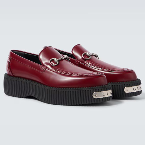 Gucci Horsebit Leather Platform Loafers