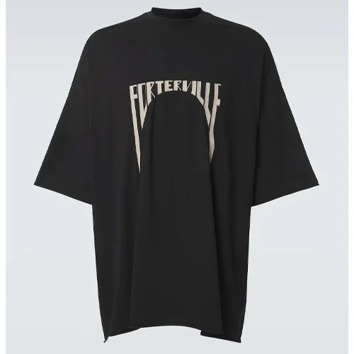 Rick Owens Tommy Embroidered Cotton Jersey T-Shirt