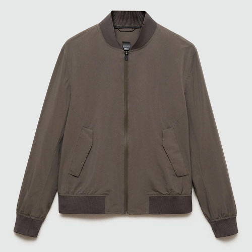 Mango Bomber Jacket in Waterproof Technical Fabric
