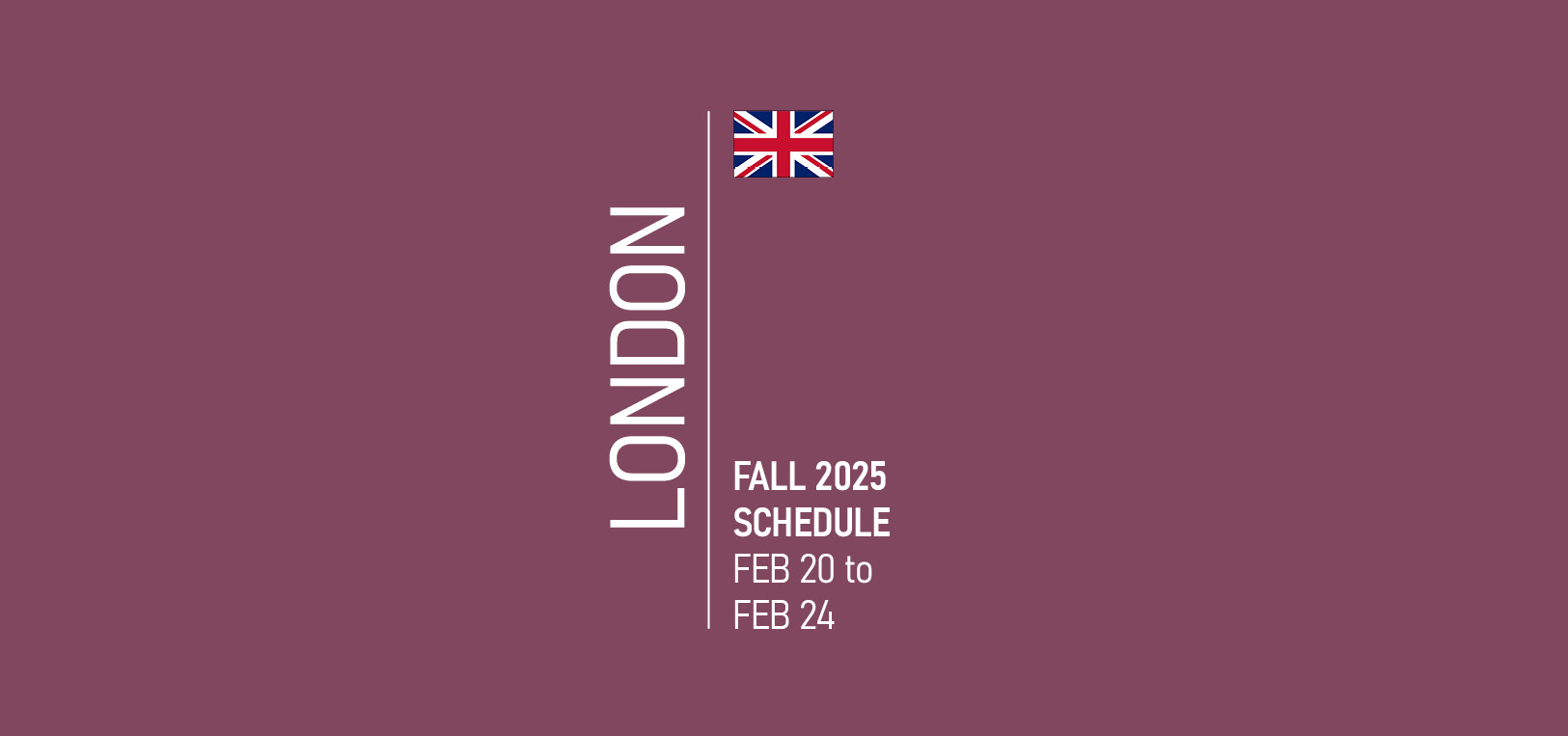 London Fashion Week Schedule Fall 2025