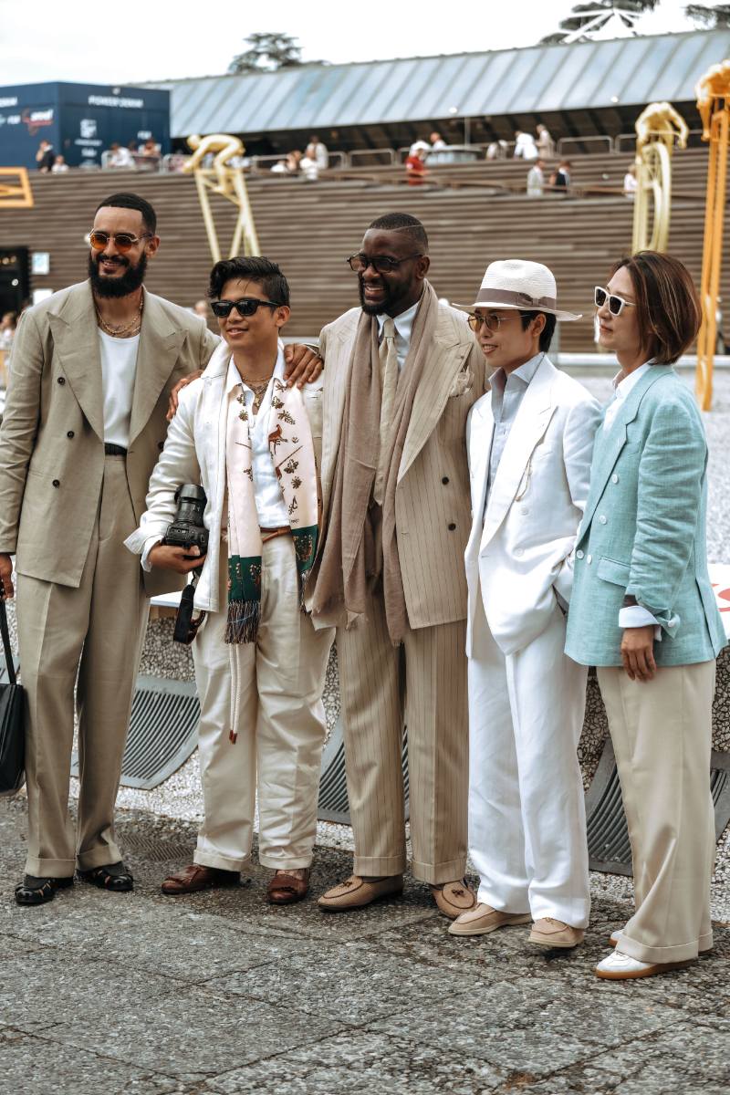 Pitti Uomo 108 Street Style - Pinstripe; Photo Credit: ChillaxingROAD; Courtesy of Pitti Immagine Uomo