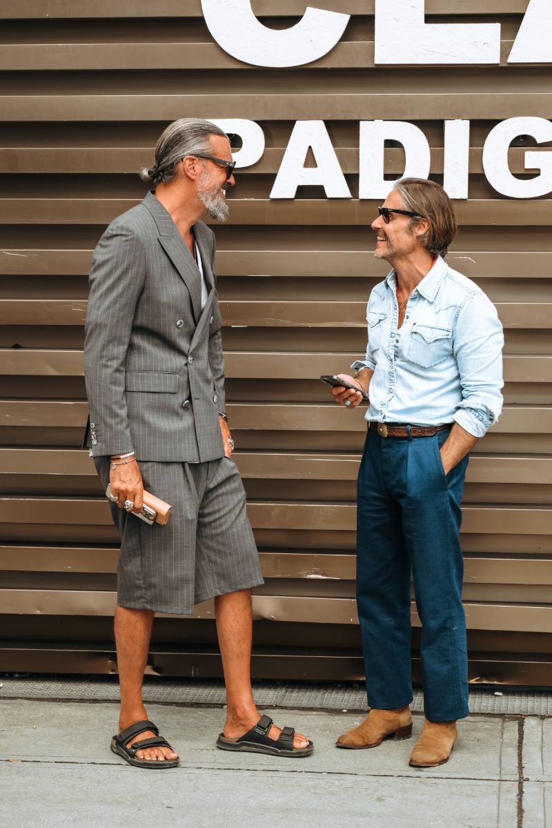 Pitti Uomo 108 Street Style - Pinstripe; Photo Credit: ChillaxingROAD; Courtesy of Pitti Immagine Uomo