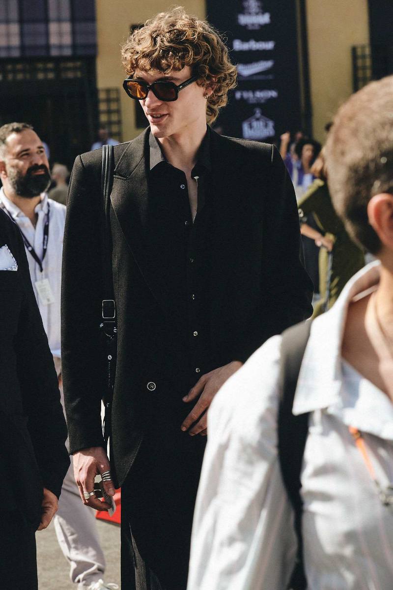 Pitti Uomo 108 Street Style - Sunglasses; Photo Credit: Enrico Labriola; Courtesy of Pitti Immagine Uomo