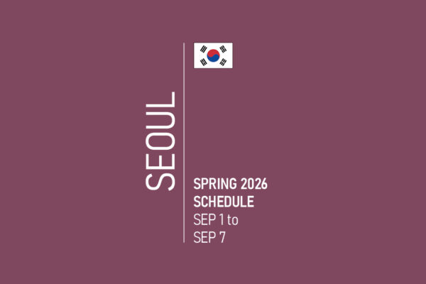 Seoul Fashion Week Schedule Spring 2026