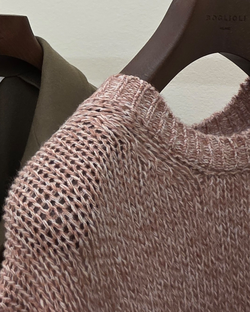 Variegated Yarn Knit Sweater