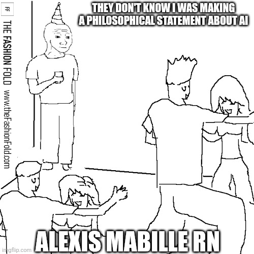 Alexis Mabille rn: They don't know I was making a philosophical statement about AI