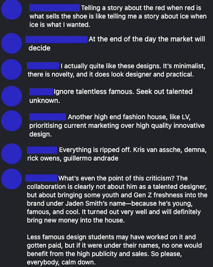 Let’s Be Real: Celebrities as Creative Directors is Actually Absurd - Social Media Comments. Source: iwenttotheartschool via Instagram