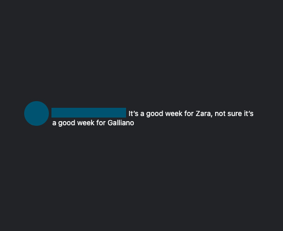 John Galliano x Zara Comments
