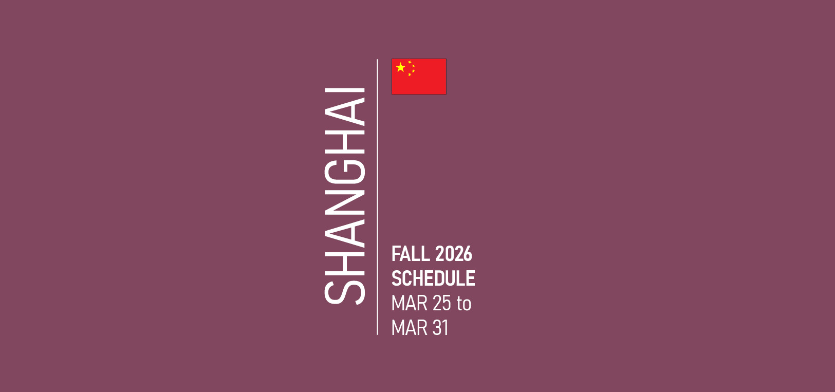 Shanghai Fashion Week Schedule Fall 2026