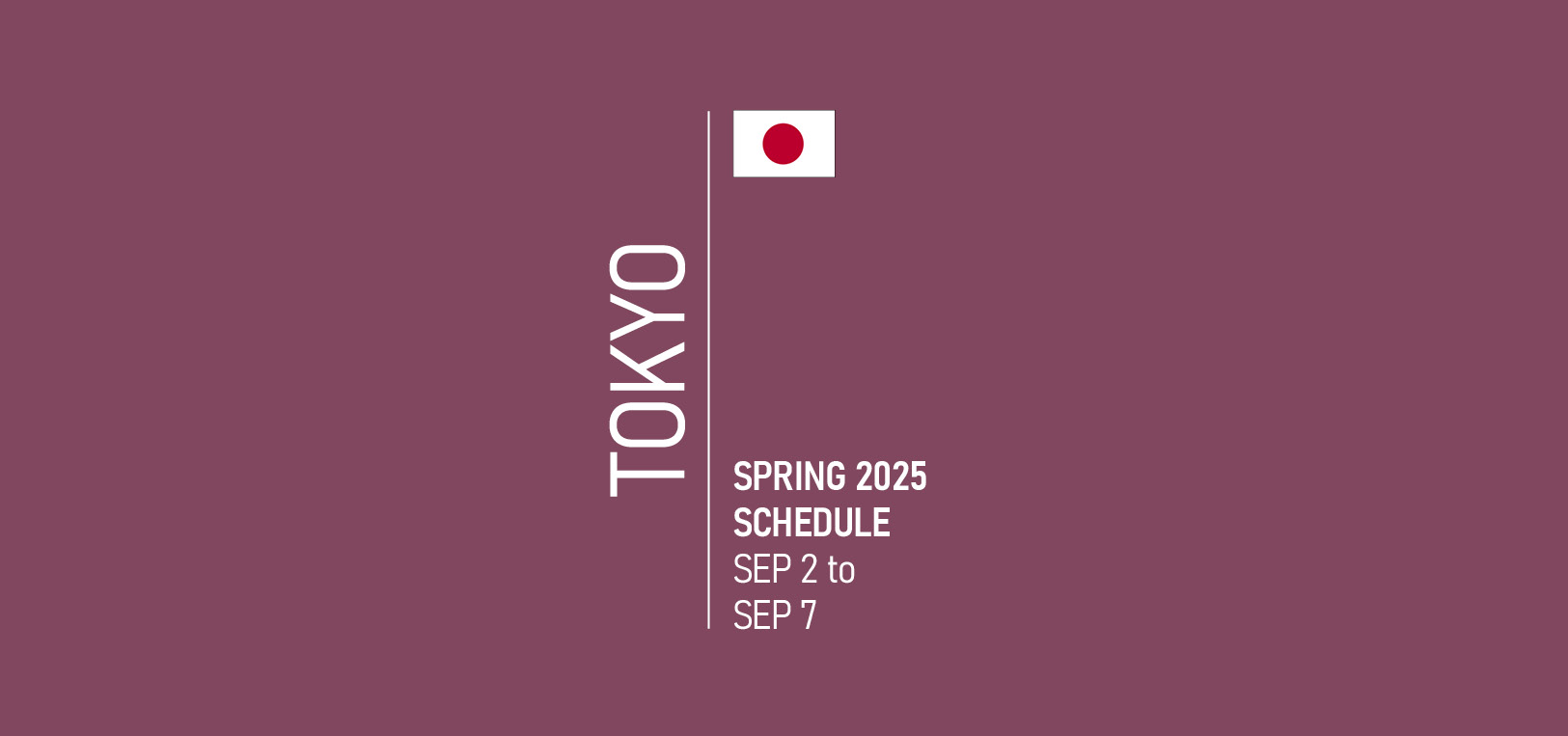 Tokyo Fashion Week Schedule Spring 2025