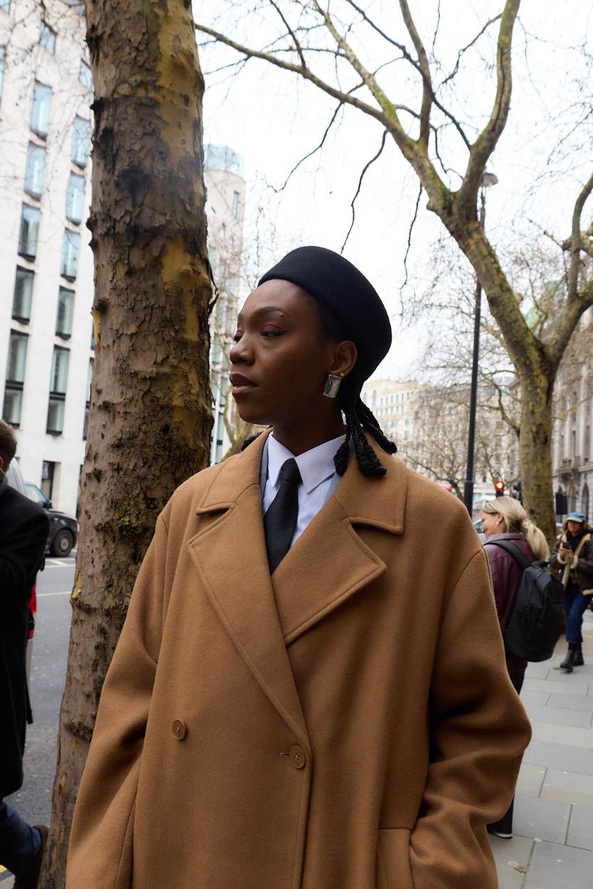 Classic Hats: Pillbox Hats - Paul Costelloe Fall 2026 [London] Photo: Romina Introini | Courtesy of British Fashion Council