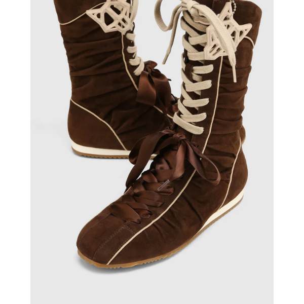 Naked Wolfe</strong> Extreme Brown Scrunch Suede