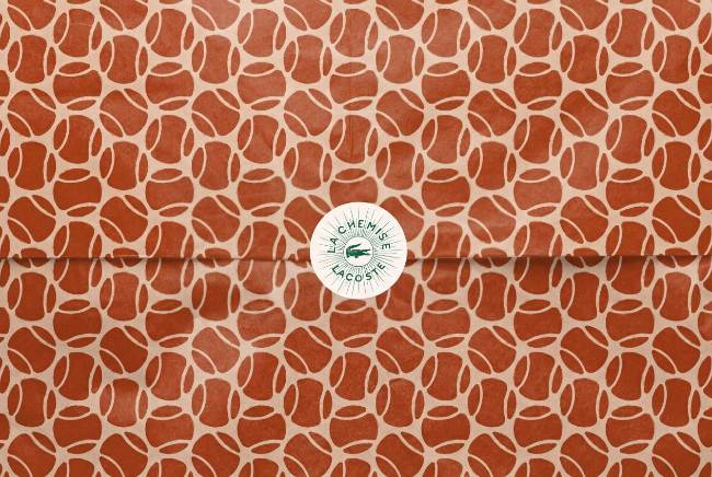 New packaging using tennis ball motif in clay and farine | Image courtesy of Lacoste
