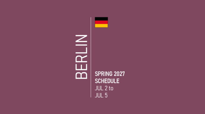 Berlin Fashion Week Schedule Spring 2027